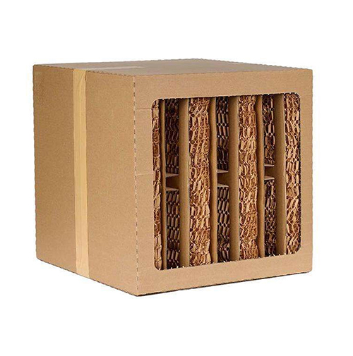 Paper box paint mist filter on white background
