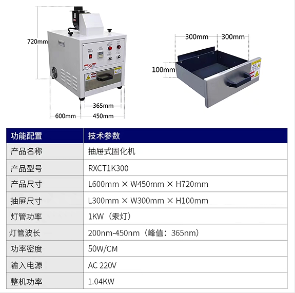 Drawer-Type UV Curing Machine RXCT1K300
