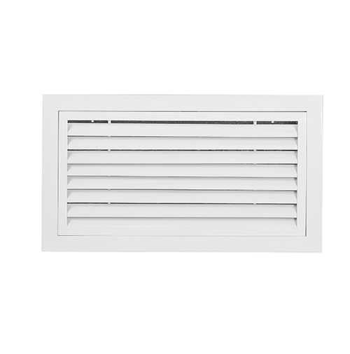 Diffuser and return louver on white background