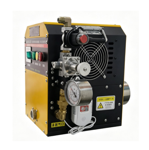 Radiant burner for oven heating on white background