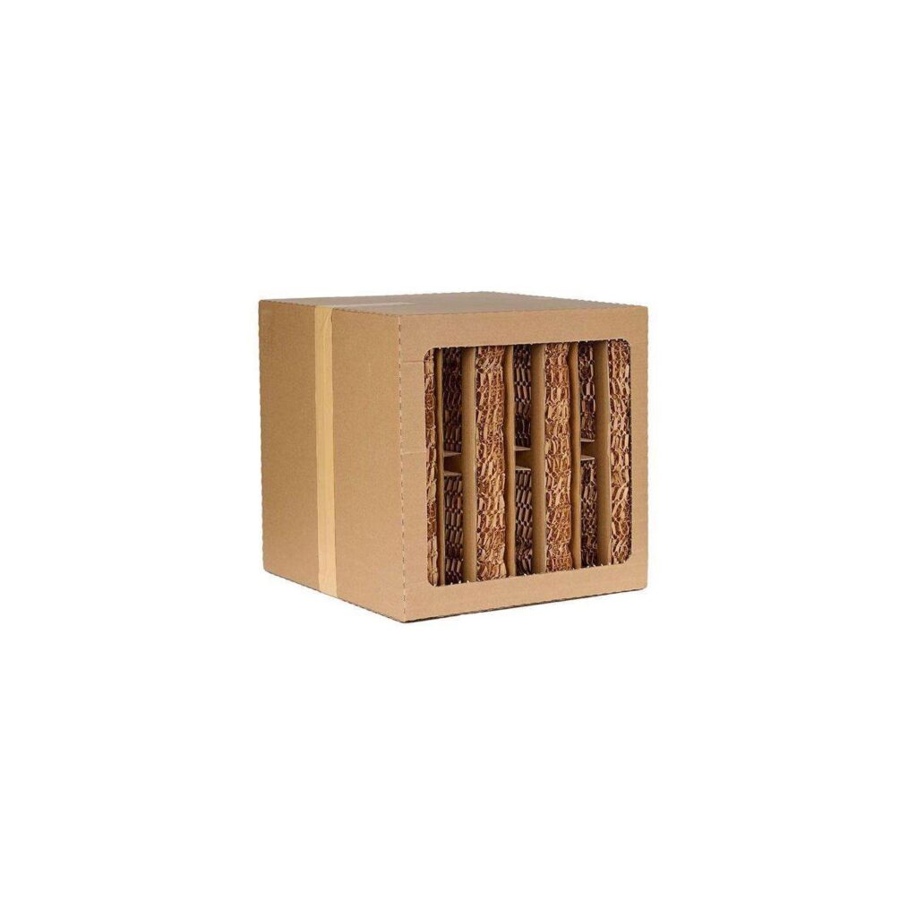 Paper box paint mist filter on white background